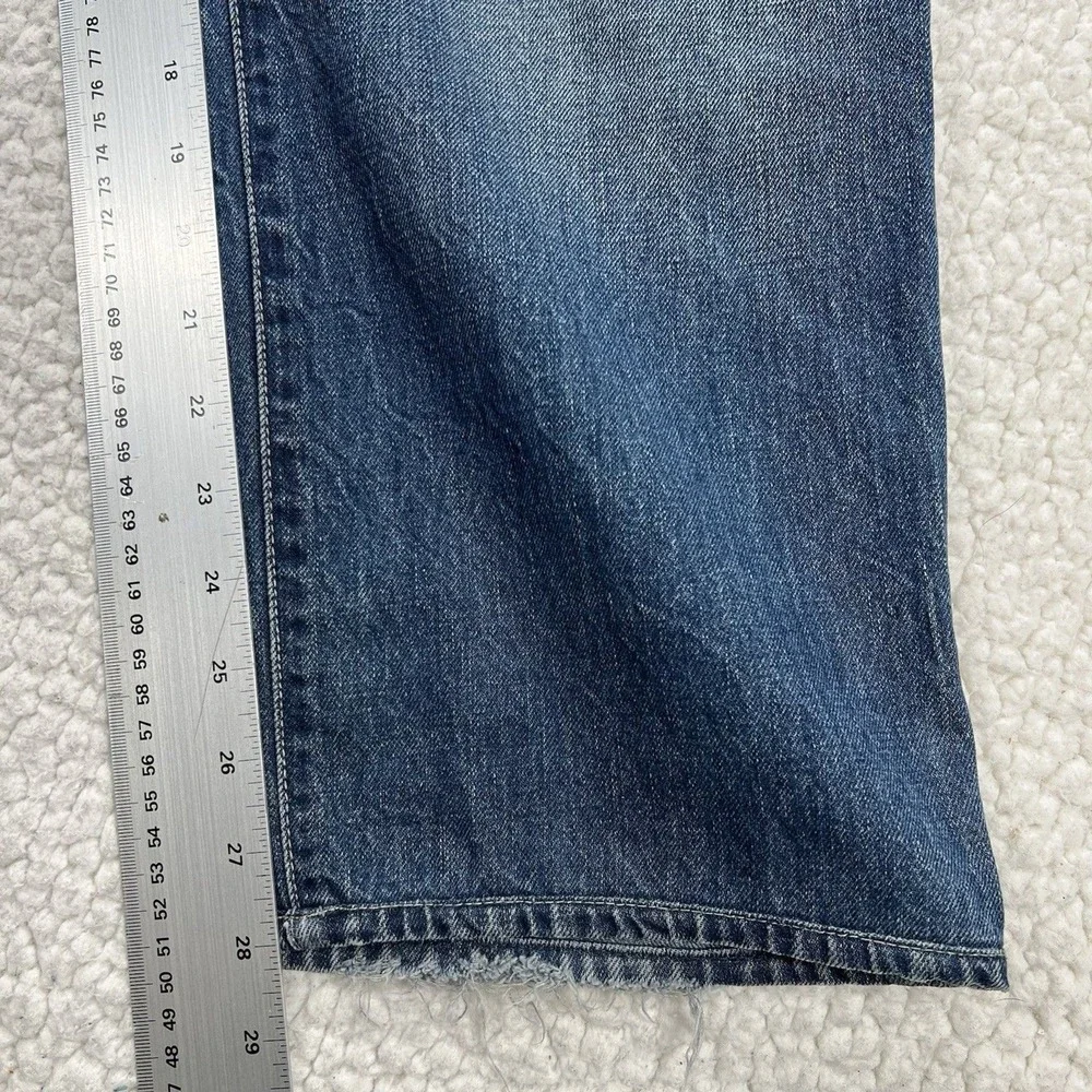 7 For All Mankind Carsen Jeans Men's 34 (Actual 36x28) Blue Straight USA Grunge‎